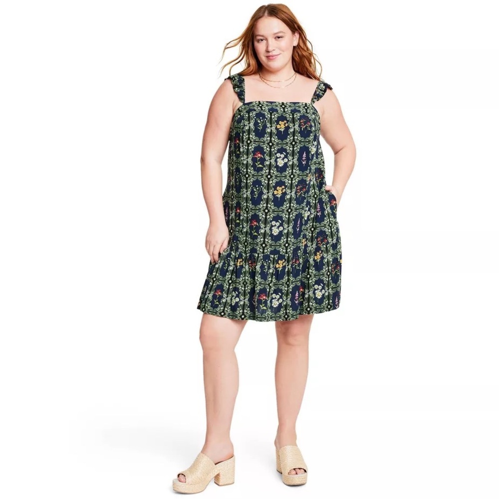 Agua Bendita x Target Dainty Floral Tile Print Mini Dress - Size L